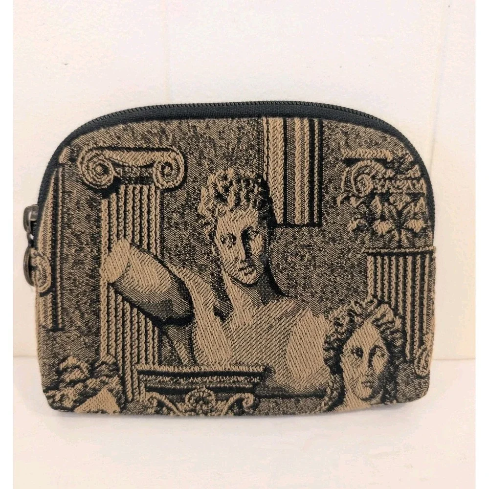 Vintage Caesars Palace Las Vegas Tapestry Pouch Greco-Roman Motif Made in USA